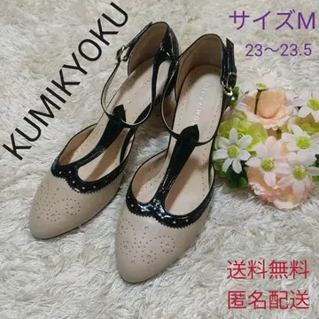 KUMIKYOKU 쿠미쿄쿠 펌프스 쿠바 힐 베이지