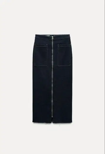 ZARA 프론트 지퍼 데님 스커트