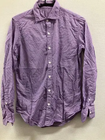 TOMORROWLAND 퍼플 체크 긴팔 셔츠