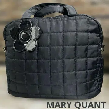 MARY QUANT 마리퀀트 보스턴 백 퀼팅 블랙