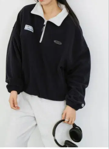 [ 미사용 새상품 ] 차오패닉 DISCUS 별주 하프 지퍼 플리스