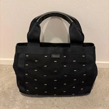 TOCCA 리본 모티브 블랙 토트백