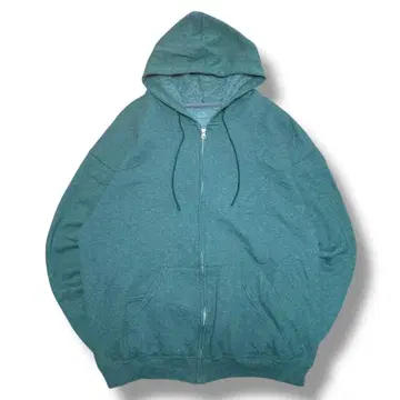 프룻 오브 더 룸 풀 집업 후드티 XL 그린 무지