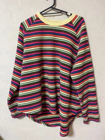 리브 멀티 컬러 스트라이프 긴팔