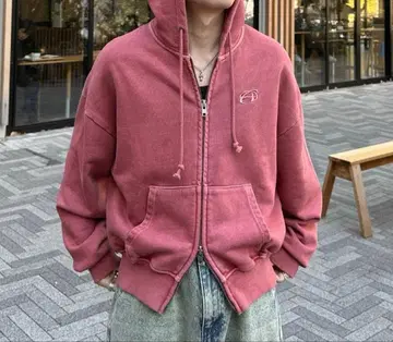 핑크 집업 후디 L 사이즈