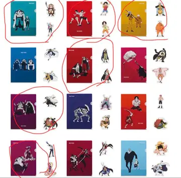 원피스 클리어 파일 묶음 판매 8장 제일복권