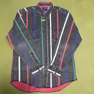 레어 컬러 80s 랭글러 컬러 데님 웨스턴 셔츠 멀티 컬러