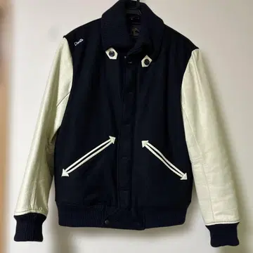 바시티 가죽 수베니어 자켓