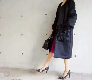 퍼 포켓 롱 코트