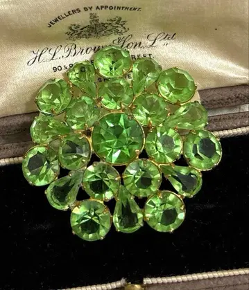 영국제 빈티지 브로치 Czech glass heptagon/헤파타곤