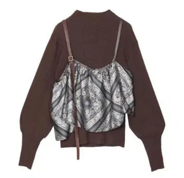 Ameri VINTAGE HANG SCARF KNIT 브라운