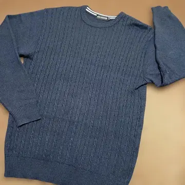 BON GIOVANE 네이비 케이블 니트 M