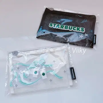 스타벅스 파우치 세트 블랙 화이트