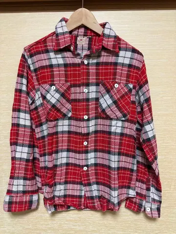 SUGAR CANE 체크 무늬 플란넬 셔츠