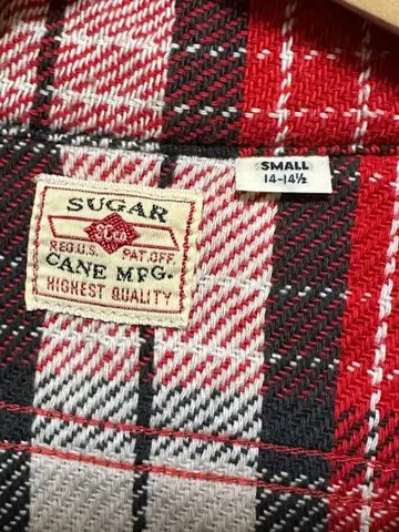 SUGAR CANE 체크 무늬 플란넬 셔츠