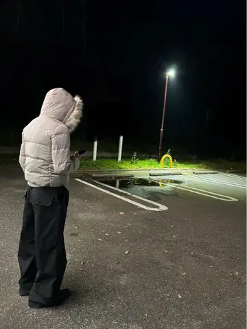 그레이 다운 자켓 S 사이즈 퍼 포함