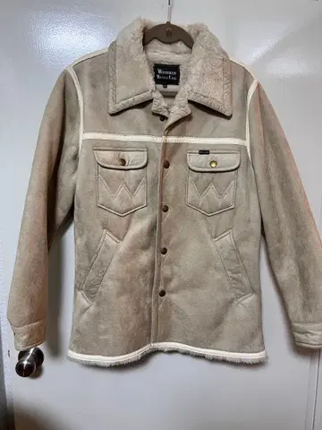 랭글러 스웨이드 자켓 베이지 안쪽 보아