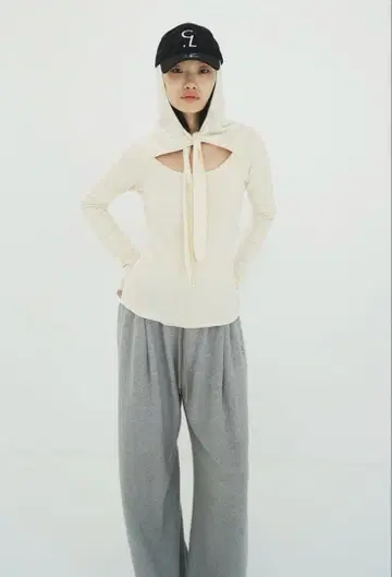 CLANE BOW TIE HOODED CUT TOPS