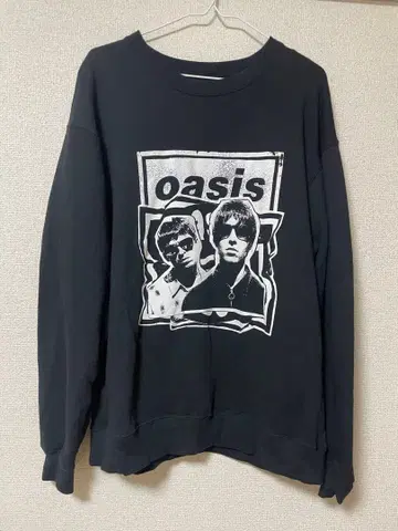 oasis 그래픽 프린트 맨투맨 large 블랙