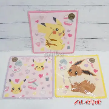 페이러 포켓몬 손수건 세트 피카츄 이브이 화장품 콜라보