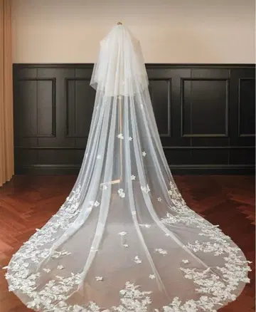 웨딩 베일 (롱 레이스 타입)