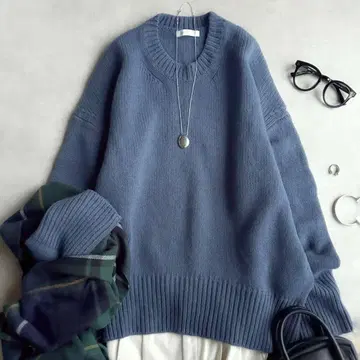 새상품급 GALERIE VIE // 파인 울 크루넥 풀오버