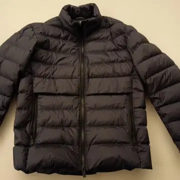 네이비 다운 자켓 스탠드 카라