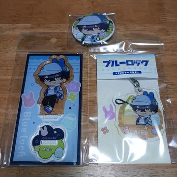 올리바 아이쿠 데님 부활절 아크릴 스탠드 캔뱃지 3종 블루 록