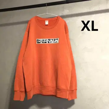 유니클로 미키마우스 x 키이스 해링 스웨트 셔츠 오렌지 XL