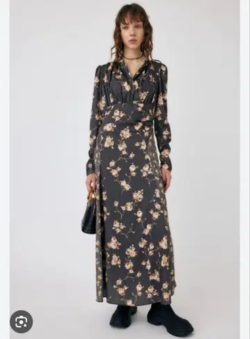 MOUSSY PANEL FLOWER 롱 원피스