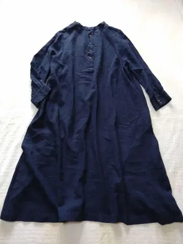 네이비 셔츠 원피스 긴팔 버튼 포함