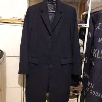 유니클로 체스터 코트 네이비