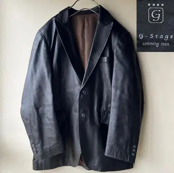 G-stage 블랙 가죽 자켓