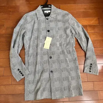 가격 인하 새상품 Steel Brawn 그레이 체크 스텐카라 코트 M