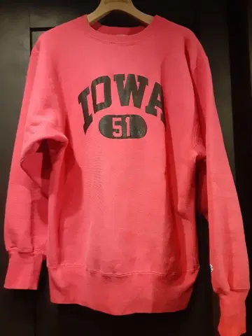 초레어 컬러 핑크 90년대 Champion 리버스 위브 XL