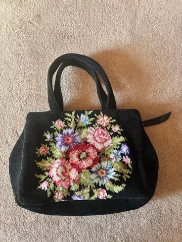 FEILER 핸드백 블랙 꽃무늬