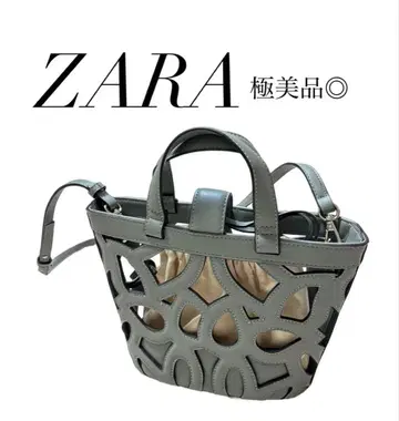 [ 새상품급 ] ZARA 백, 톤 다운 블루 숄더백, 스티치, 복조리