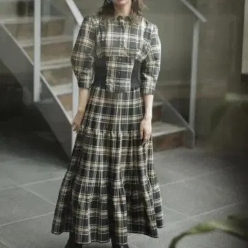 랜덤 플리츠 셔츠 원피스