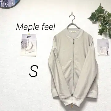 10673 Maple feel 블루종 점퍼 S 무지 레이온 혼방