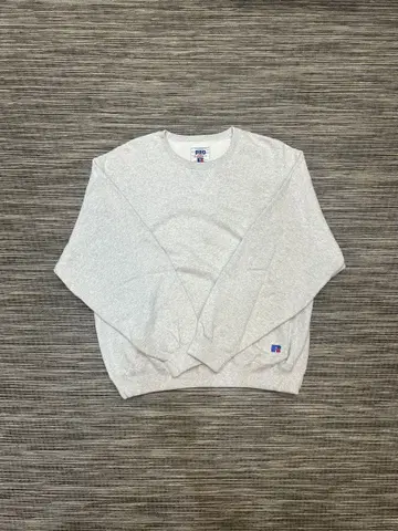 Russell athletic 맨투맨 짧은 기장 애쉬 그레이