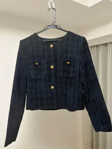 크롭 자켓 네이비