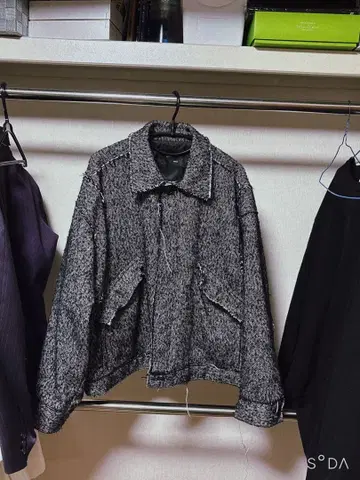 HARE 캐주얼 트위드 자켓 그레이 계열