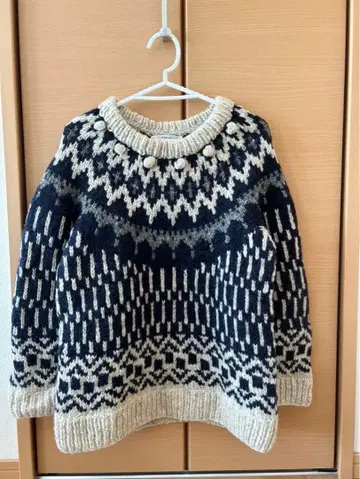 PAR ICI 팰리시 네팔제 손뜨개질 니트 울 스웨터