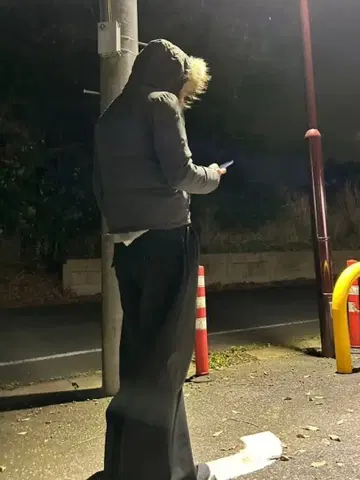 퍼 후드 다운 자켓 브라운 Y2K 그런지 시크 스타일 00s 갸루 남자