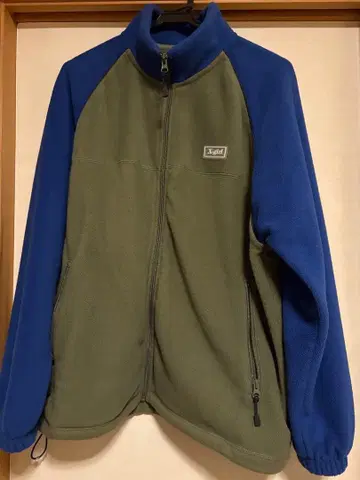 x-girl 플리스 자켓 M 올리브 그린/블루