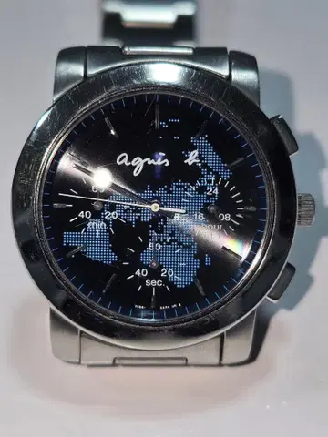 agins 크로노그래프 손목시계 지도 디자인