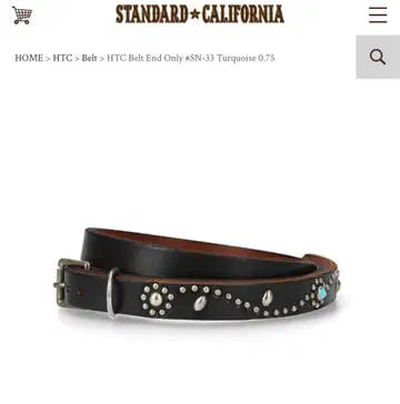 새상품급 HTC 내로우 벨트 36인치 터콰이즈 스터드