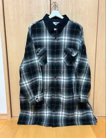 니코앤드 체크 플란넬 셔츠 원피스 튜닉 새상품급