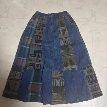 티티카카 데님 롱 스커트 패턴 있음