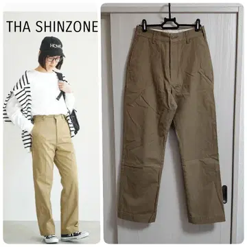 THA SHINZONE 워시드 하이웨스트 치노 팬츠